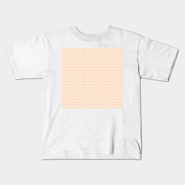 Minimal Grid - Warm Neutrals Kids T-Shirt by JuneNostalgia